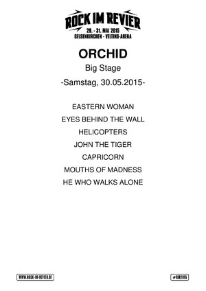 Setlist Orchid &copy; www.Rock-im-Revier.de